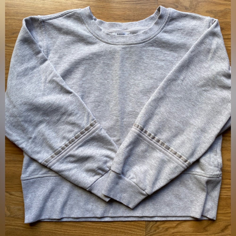 Splendid Women’s Cropped Crewneck Sweater Grey XL